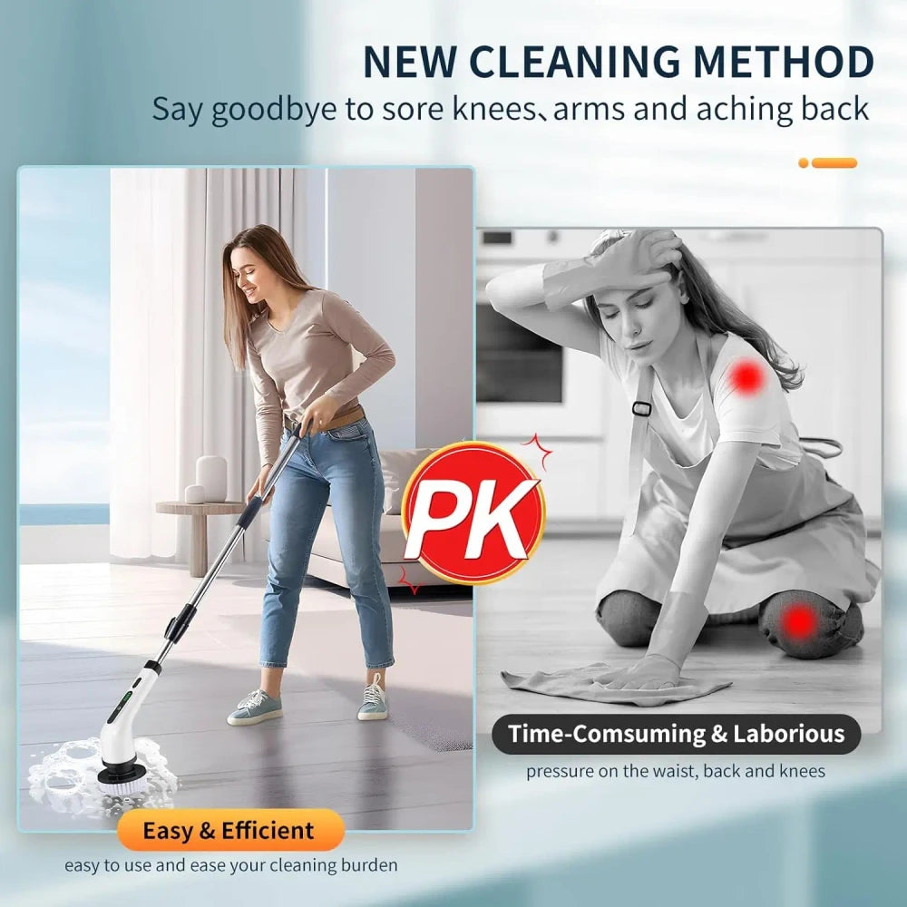 Rotating Electric Scrubber 9 Brush Heads