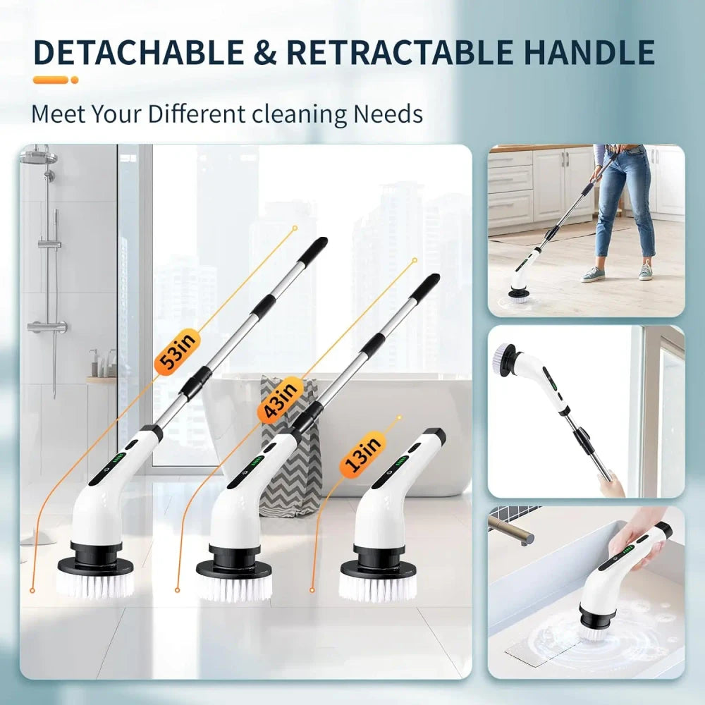 Rotating Electric Scrubber 9 Brush Heads